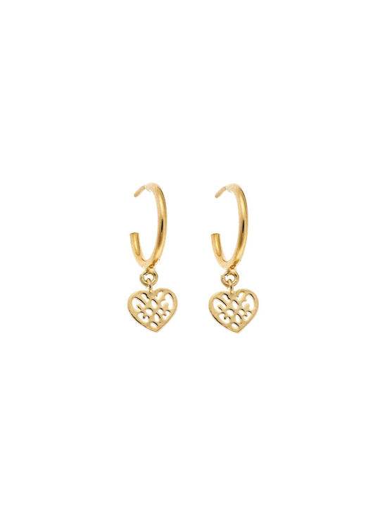 Senza Earrings Hoops made of Silver Gold Plated