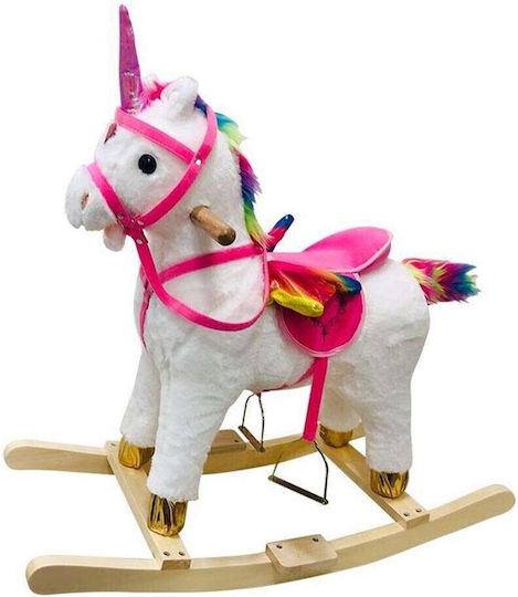 Martin Toys Jucărie cu leagăn Unicorn pentru 36++ luni cu muzică Alb