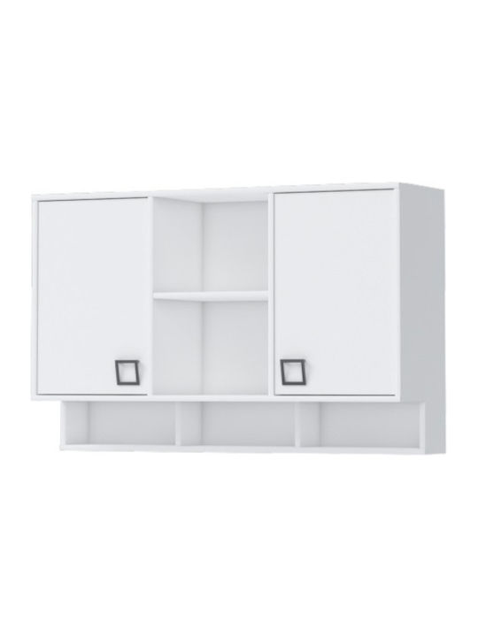 Cabinet Wall Mount White 128x37x82cm