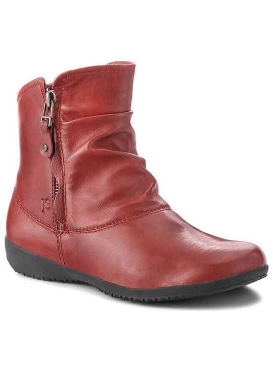 Josef Seibel Leather Women's Ankle Boots Red