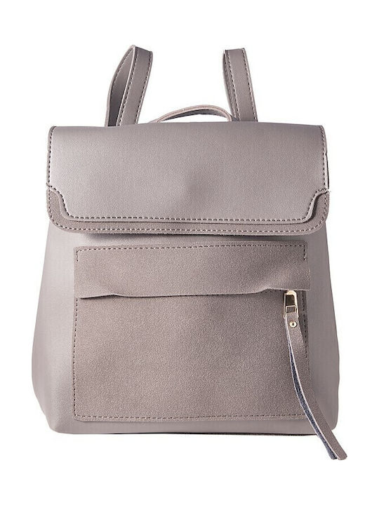 Damenrucksack aus Wildleder in Grau