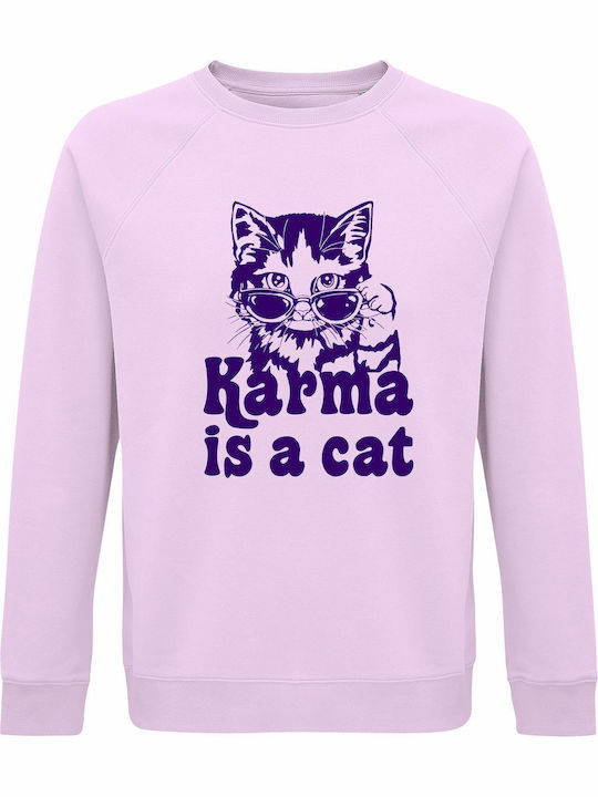kirikoko Karma Is A Cat Taylor Swift Sweatshirt Rosa
