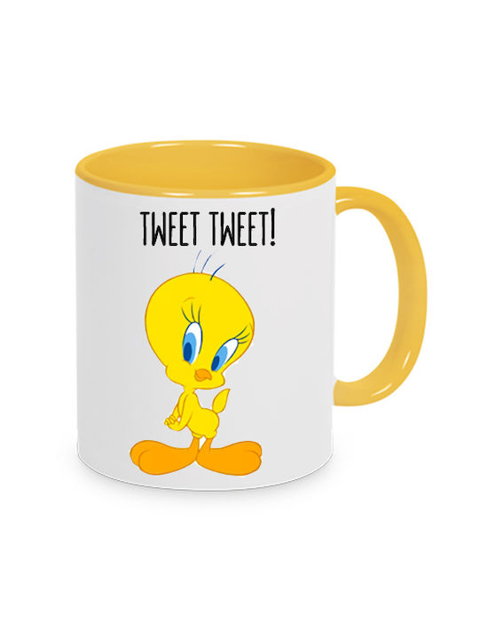 Tweety Ceramic Cup Yellow 330ml