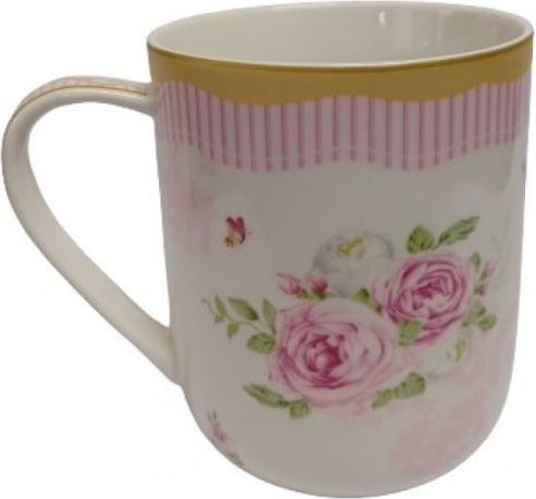 Karvounis Cană din Porțelan Roz 380ml 1buc