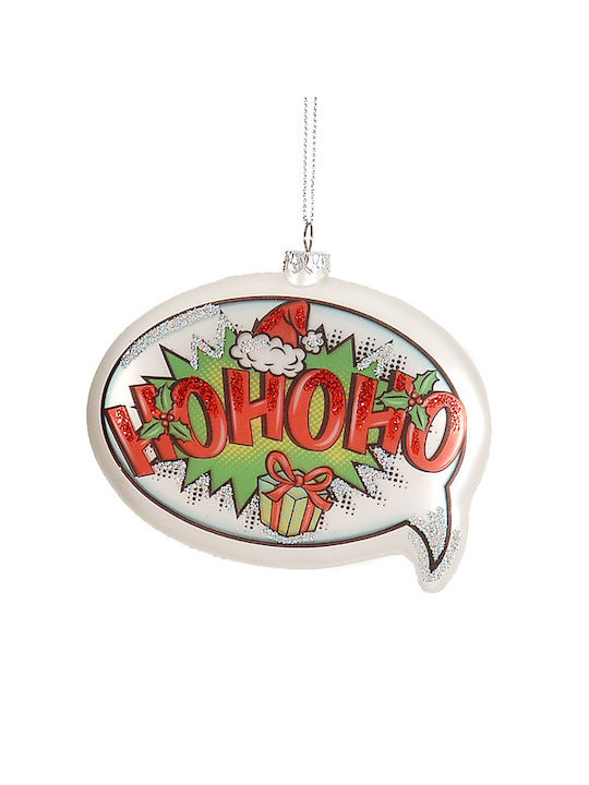 Ho Ho Ho 10 Christmas Glass Ball Ornament