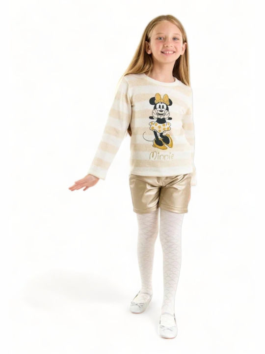 Cimpa Παιδικό Σετ με Φούστα Χειμερινό 2τμχ Εκρού-χρυσό