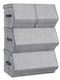 Songmics Stoff Aufbewahrungsbox mit Deckel Graue 35x25x50cm 4 Stück