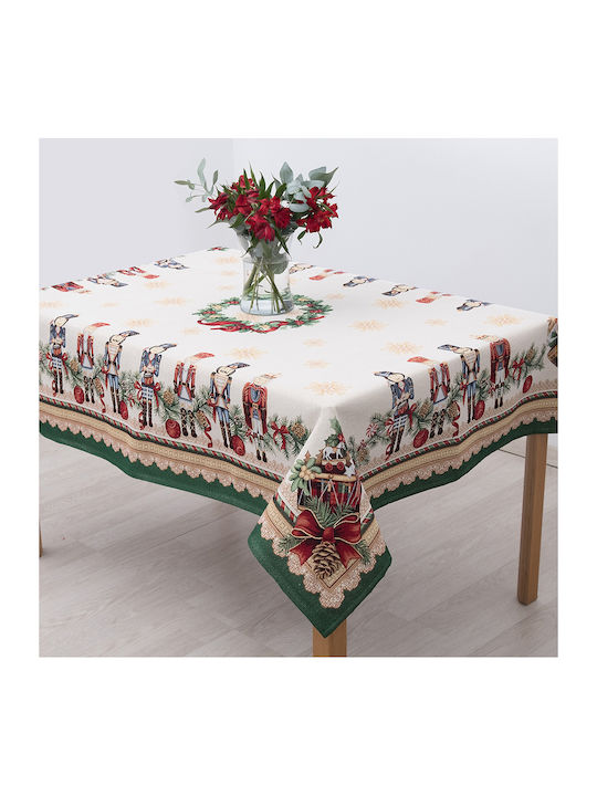 Dimeco Christmas Tablecloth Fabric L220xW140cm 1pcs