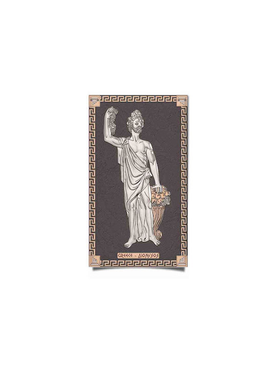 Slevori God Dionysus Painting Wooden 7.8x12.5cm