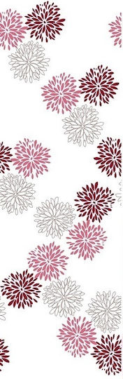 Cyclops Flowers Shower Curtain Fabric 180x180cm White