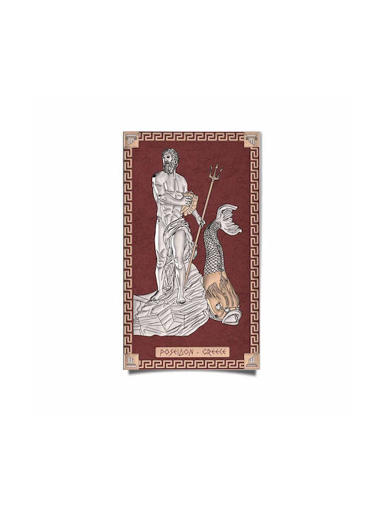Slevori Θεός Ποσειδώνας Πίνακας Ξύλινος 7.8x12.5cm
