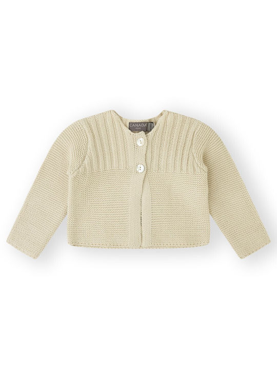 Canada House Kids Cardigan Knitted Beige