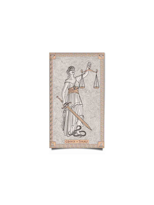 Slevori Goddess Themis Painting Wooden 20x12cm