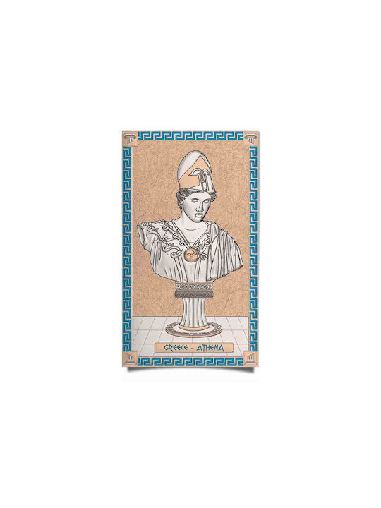 Slevori Goddess Athena Painting Wooden 7.8x12.5cm