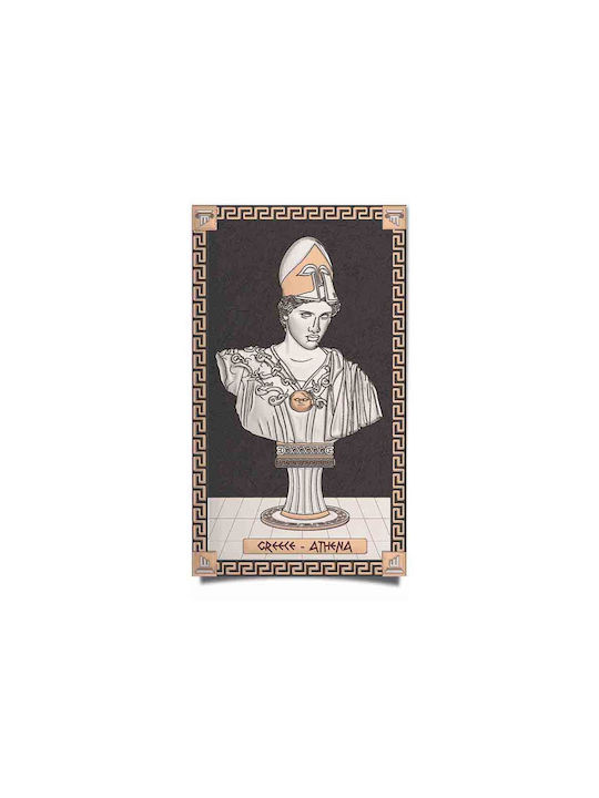 Slevori Göttin Athene Gemälde Hölzernes 35x21cm