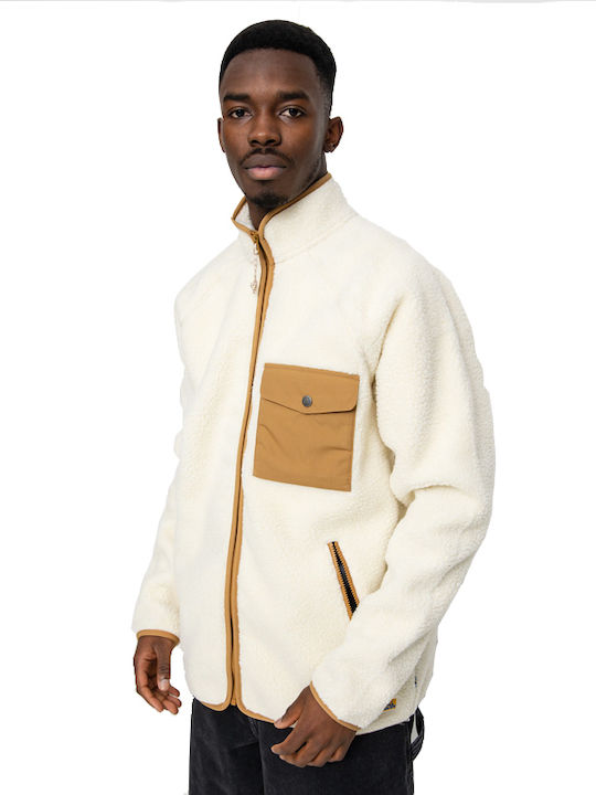 Fjallraven Vardag Men's Fleece Cardigan WHITE