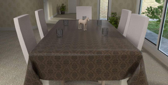 Gekkofix Tablecloth Aida Taupe 140x140cm