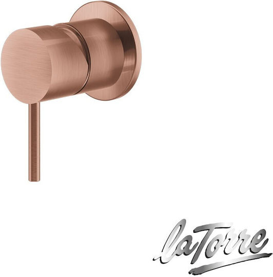 La Torre Elle 316 Built-in Faucet Mixer for Shower 1 Exit Inox Copper