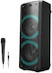 Denver Karaoke Lautsprecher mit Kabelgebundenem Mikrofon und Lichteffekten Bps-352 BPS-352 Schwarz