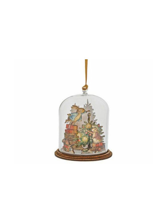 Enesco Peter Ornament de Crăciun Lemnos cu Pulbere de Aur cu Paiete