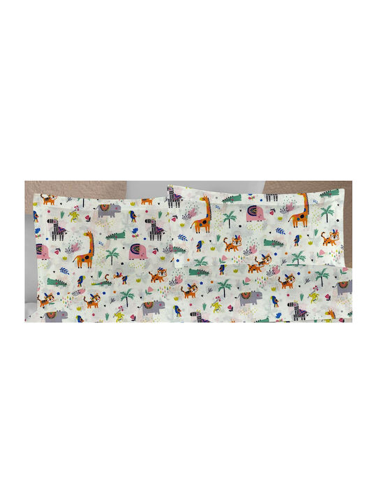Dimcol Zoo Kids Cotton Pillowcase 50x70cm White...