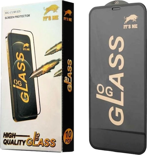 Og Full Glue Full Face Tempered Glass Μαύρο (Realme C35)
