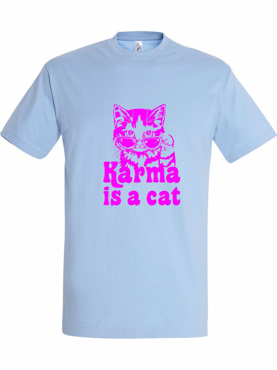 Karma Is A Cat Taylor Swift T-shirt Light Blue ...