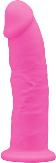SilexD Glass Dildo with Balls and Suction Cup Pink 15cm