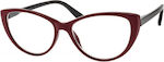 Brilo Reading Glasses +1.75 in Red color