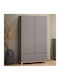 Zwei Türen Schrank mit 1 Schublade Gray 101x54x183cm
