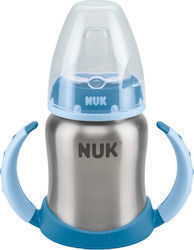 Nuk First Choice Ανοξείδωτο Educational Sippy Cup Silicone with Handles Light Blue for 6m+m+ 125ml 10.255.247