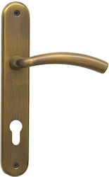 Zogometal Middle Door Lever Plate Pair Bronze