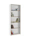 Kids Wooden Bookcase White 64x26x182cm