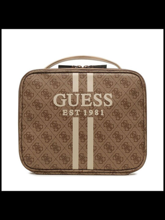 Guess Toiletry Bag in Brown color