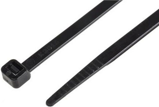 Cresman Δεματικά Καλωδίων Πλαστικά 200mmx3.6mm σε Μαύρο χρώμα (100τμχ) (29717)