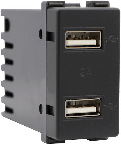 Elmark Χωνευτή Πρίζα με 2 Θύρες USB