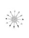 Cutlery Wall Clock Plastic Silver Ø38cm