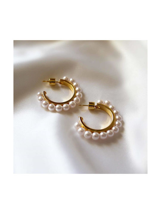 Aventis Jewelry Earrings Hoops made of Platinum Gold Plated