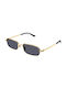 Gucci Слънчеви очила с Златен Метален Рамка и Сив Леща GG1457S 001