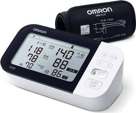 Omron M7 Intelli IT Digital Blutdruckmessgerät Oberarm mit Arrhythmie-Erkennung & Bluetooth HEM-7322T-E