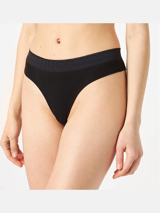 Boss Βαμβακερά Women's String 3Pack Black
