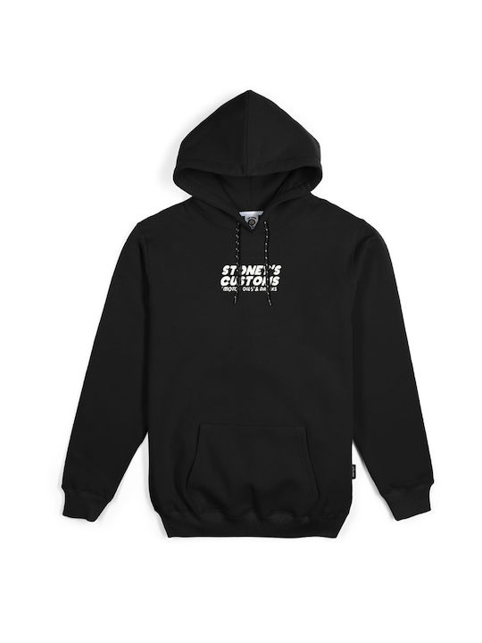 The Dudes Men's Sweatshirt with Hood and Pockets Black