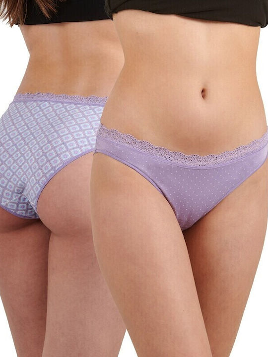 Apple Boxer Γυναικεία Slip 2Pack Εμπριμέ.