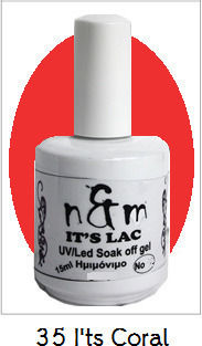 N&M Nails Semi-Permanent Nail Polish Coral 30 15ml 1pcs