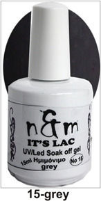 N&M Nails Ημιμόνιμο Βερνίκι Νυχιών grey 15 15ml