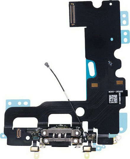 Kabel mit Anschluss zum Aufladen in Schwarz Farbe für iPhone 7.