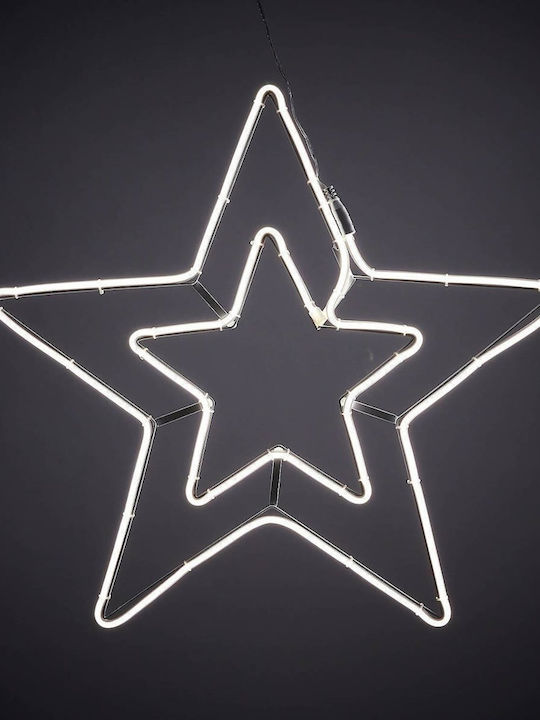 Lucas Plastic Illuminated Christmas Decorative Pendant Star 60εκ.
