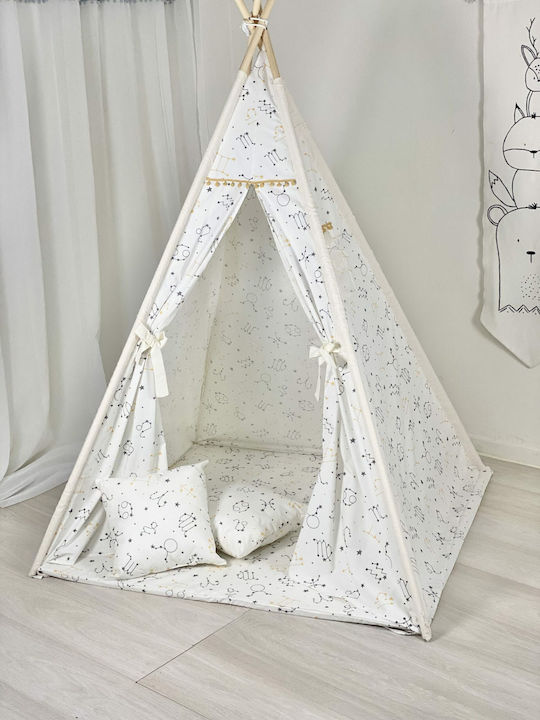 Velvet White Indian Play Tent