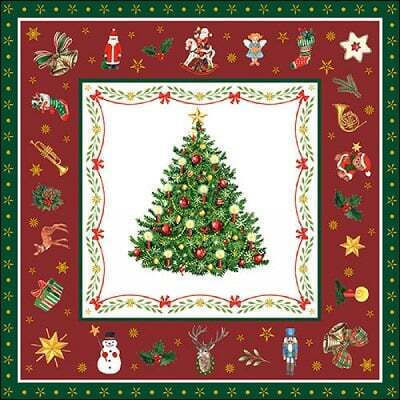Gialpis Set Weihnachtsservietten L33xB33cm. 20Stück