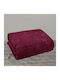 To megalo pazari Fleece Blanket Double 220x230cm Velvet Burgundy